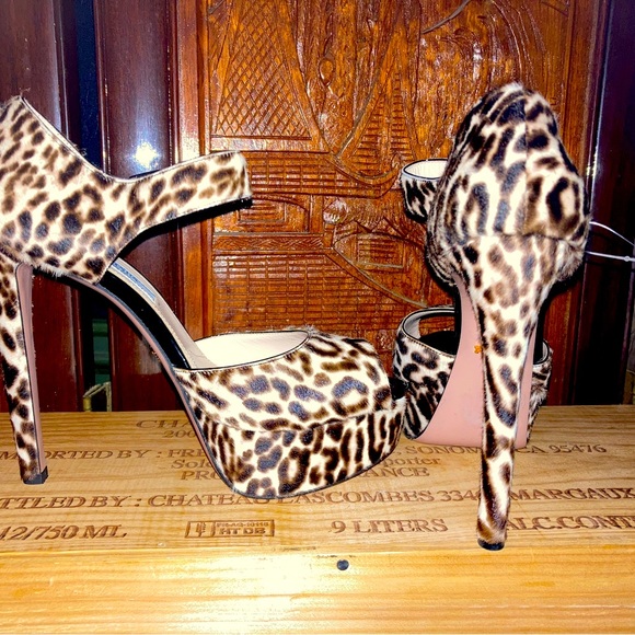 brand New PRADA Leopard-Print Calf Hair Mary Jane Sandal - Picture 6 of 7